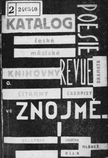Obálka prvního katalogu z roku 1926