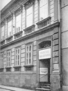 Sídlo knihovny od roku 1946 (fotografie z roku 1953)