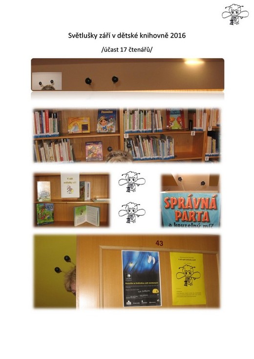 Světlušky září v dětské knihovně 2016