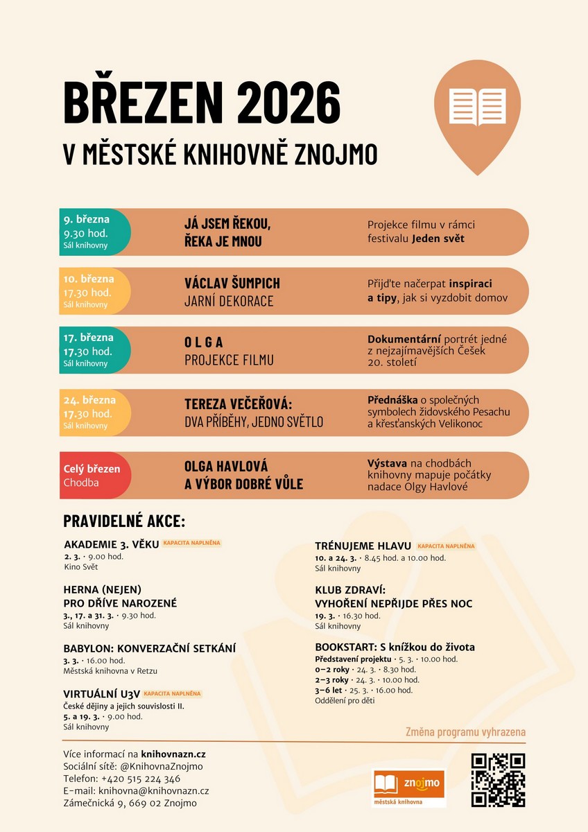 Program akcí na březen 2026