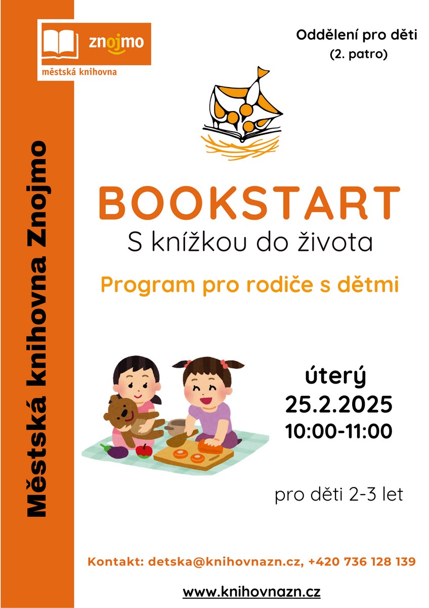 Pozvánka únor: Bookstart - program pro rodiče s dětmi od 2 do 3 let