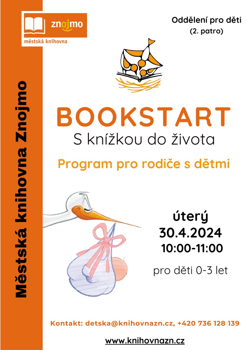 Pozvánka duben: Bookstart - program pro rodiče s dětmi od 0 do 3 let