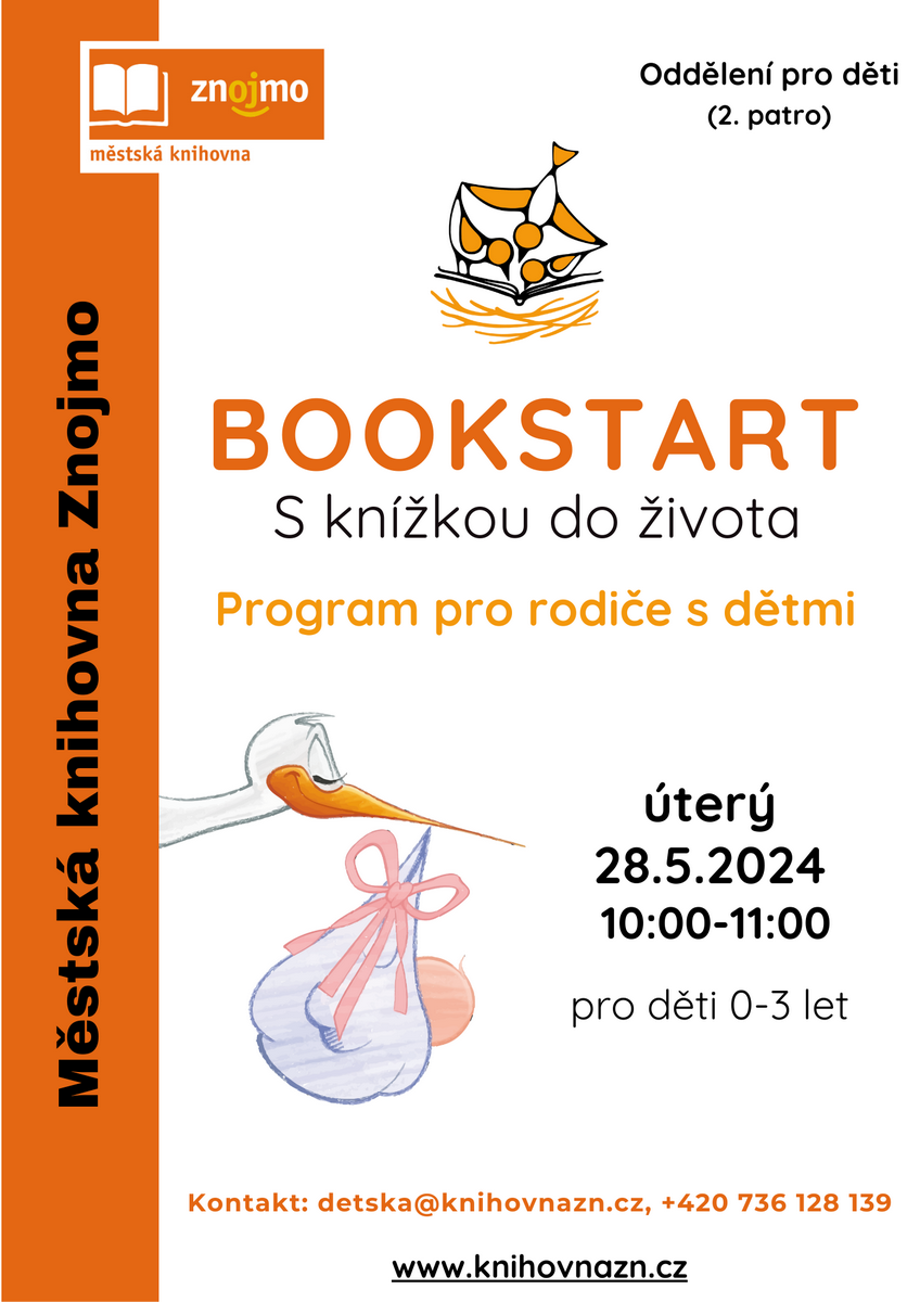 Pozvánka květen: Bookstart - program pro rodiče s dětmi od 0 do 3 let