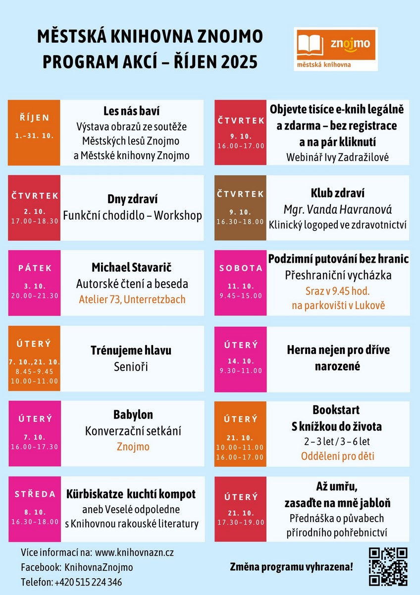 Program akcí říjen 2025