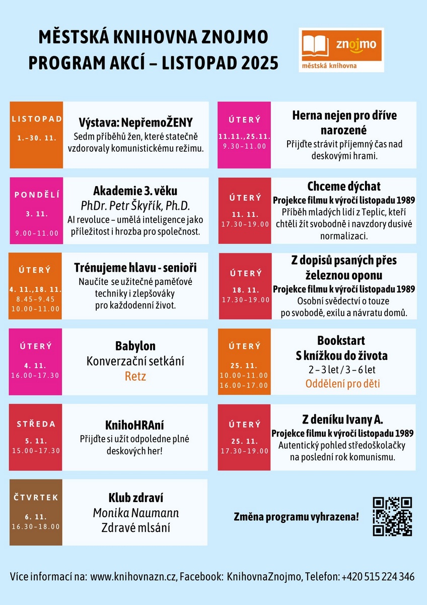 Program akci na listopad 2025