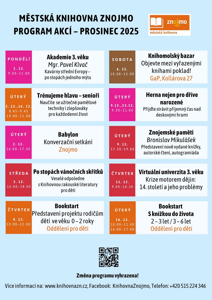 Program akci na listopad 2025