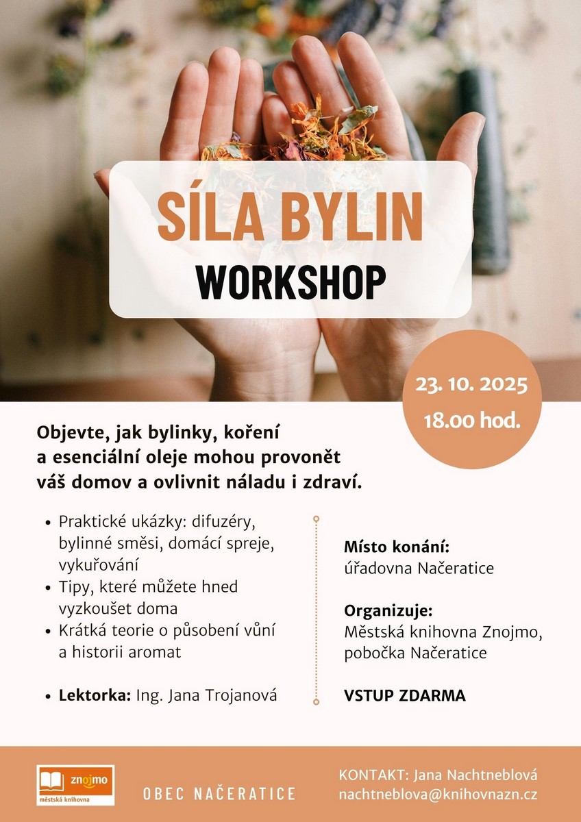 Síla bylin - workshop na pobočce v Načeraticích