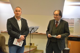 Mgr. Lukáš David (vlevo) a Dr. Andreas Schmidinger, ředitel Rakouského kulturního fóra v Praze