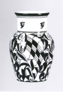 Ukázka z díla, kameninová váza, Kunštátská keramika