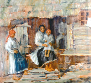 Ukázka z díla, Verchovinci z Užoku (1936), olej