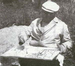 Jan Zelený v roli malíře