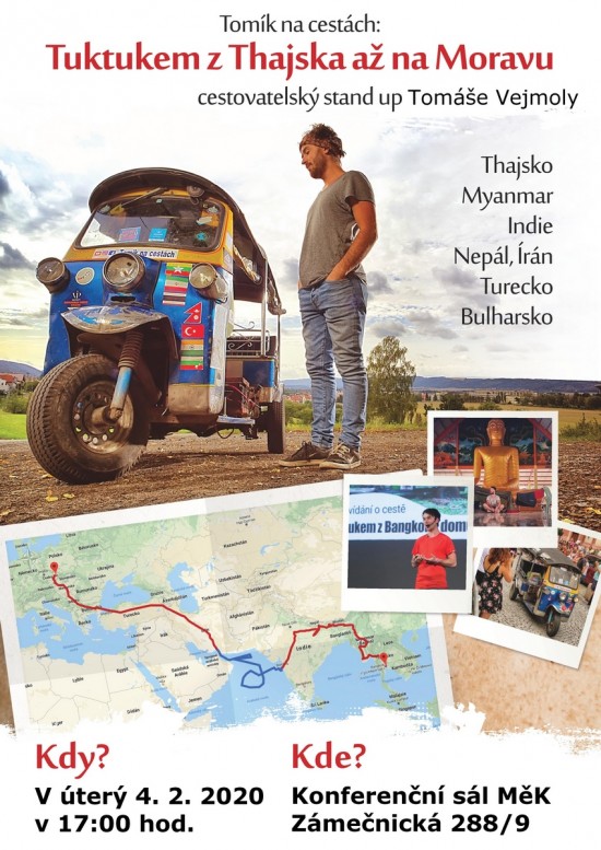 Pozvánka - Tuktukem z Thajska až na Moravu - Tomáš Vejmola